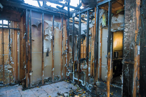 Professional Fire Damage Restoration technician working in McFarland, WI